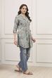 Green Cotton Printed Straight Kurti image number 4