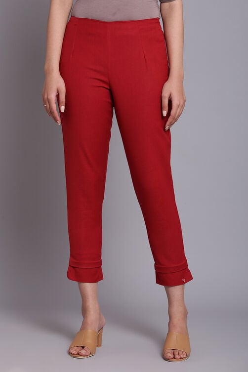 Green Bay Cotton Blend Solid Pant image number 0