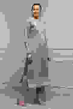 Green Cotton Blend Thread Embroidered Unstitched Suit Set image number 6