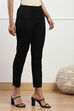 Beige Viscose Lycra Solid Pant image number 3