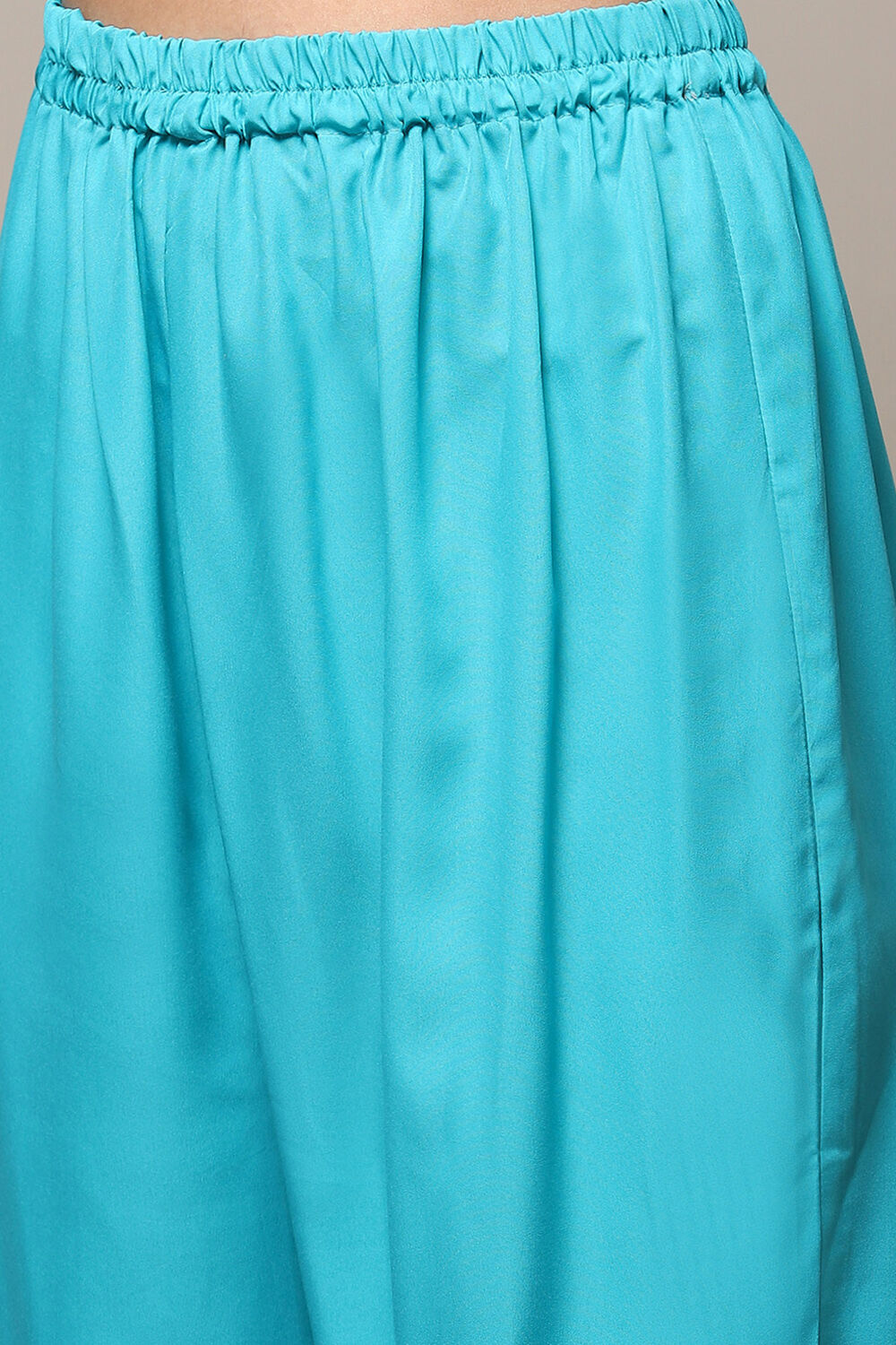 Indigo Chanderi Silk Unstitched Suit Set image number 3