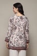 Off-White Floral Printed Straight Kurti image number 2