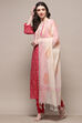 Pink Cotton Unstitched Suit Set image number 5