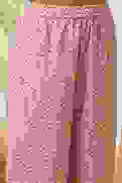 Off-White and Pink Cotton Straight Kurta Set image number 2