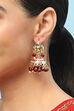 Gold Red Brass Earrings image number 1