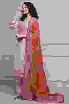 Rust Cotton Straight Suit Set image number 3