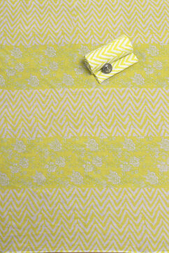 Lime Green Cotton Floral Printed Unstitched Suit Set image number 2