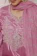 Pink Viscose Straight Dyed Suit Set image number 1