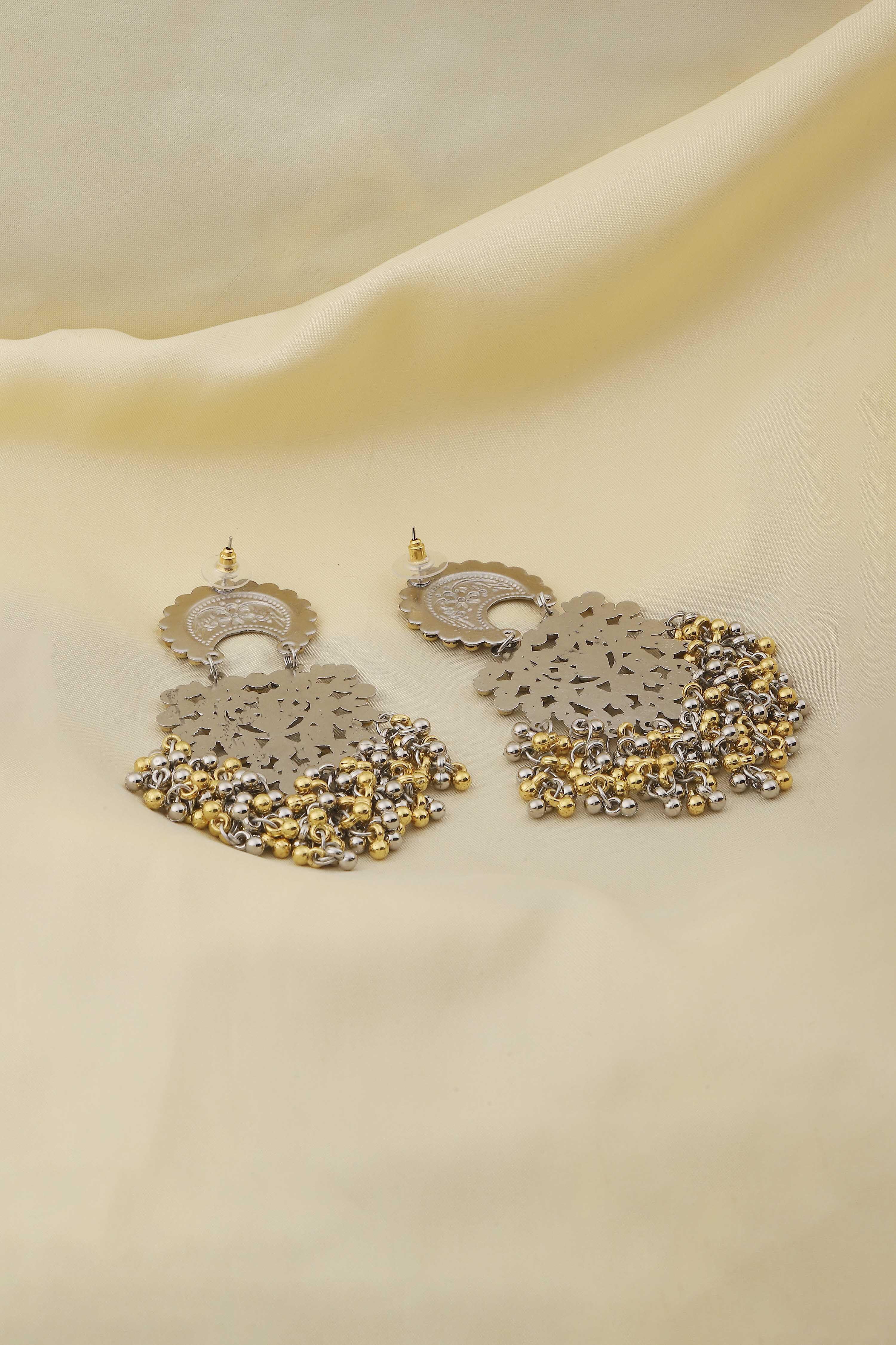 Oxidised Gold Earrings image number 2