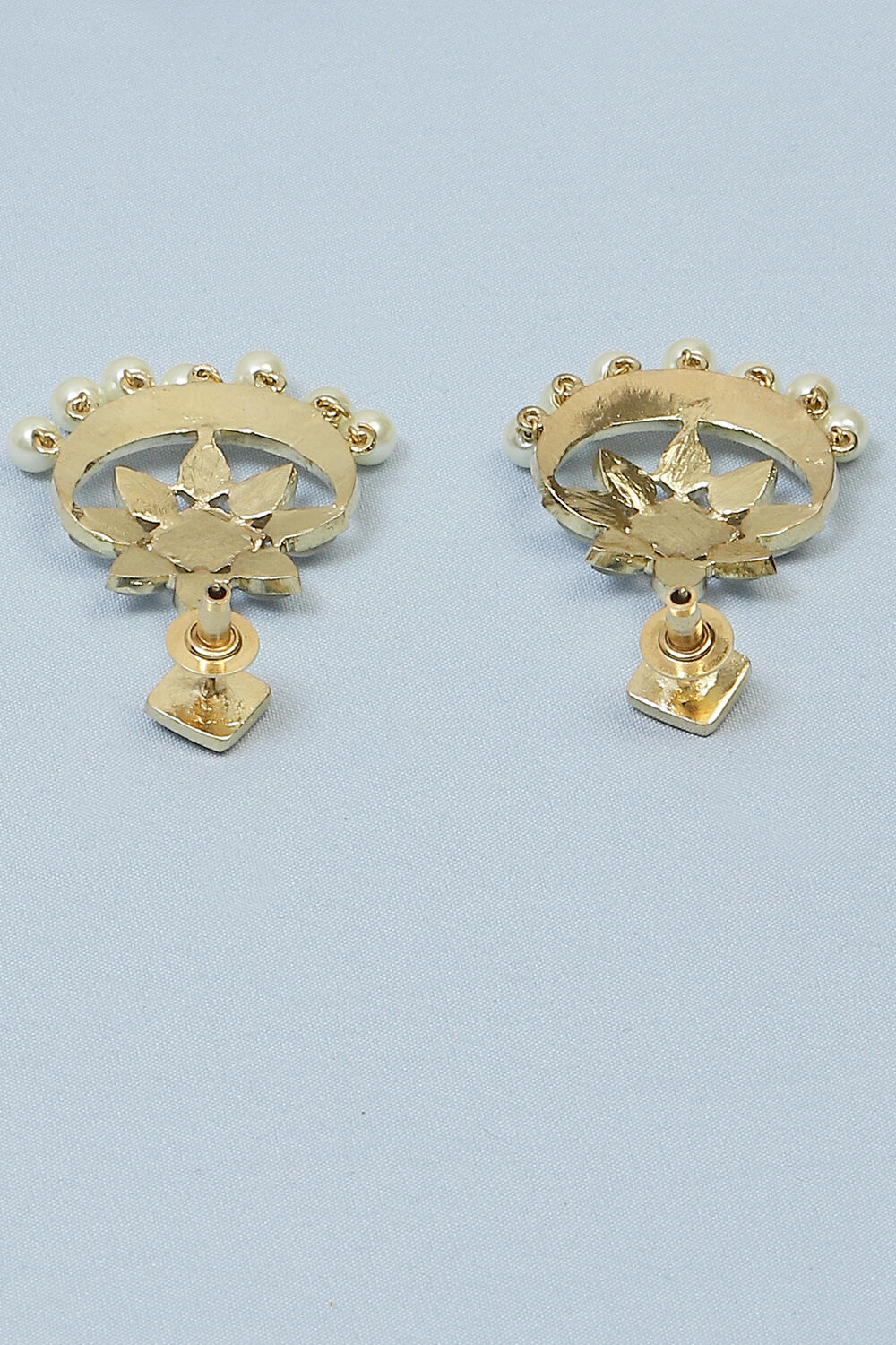 Gold Brass Earrings image number 2