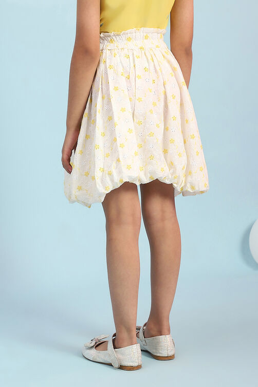 White Cotton Skirt image number 5