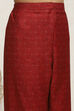 Orange Pashmina Machine Embroidery Unstitched Suit Set image number 3