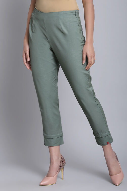 Green Bay Cotton Blend Solid Pant image number 3