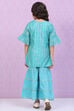 Pink Art Silk Straight Kurta Sharara Suit Set image number 4