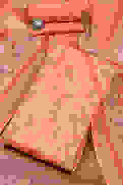 Orange Muslin Unstitched Suit Set image number 0