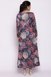 Blue Floral Winter Printed Dress image number 5