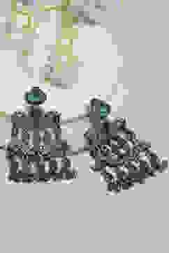 Green Brass Drop & Danglers image number 0