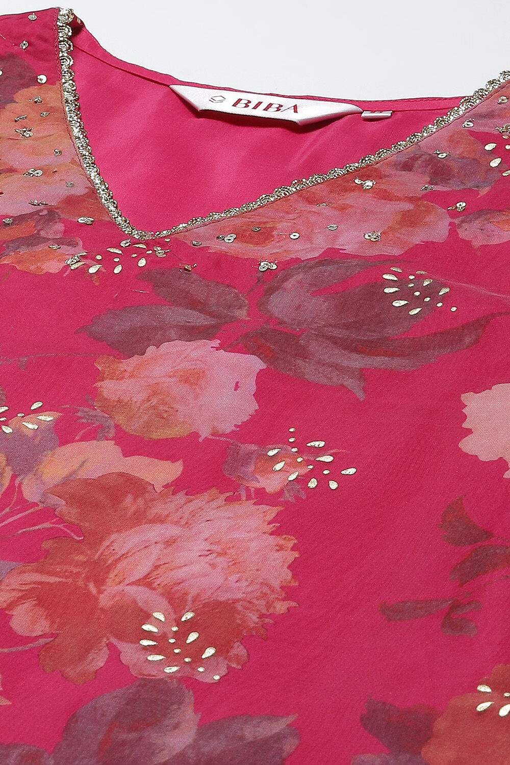 Magenta Art Silk Straight Kurta Salwar Suit Set image number 1