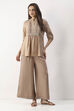 Blush Pink Viscose Rayon Flared Palazzo image number 0