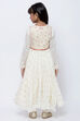 Off White Cotton Straight Kurta Churidar Suit Set image number 5