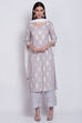 Lime Yellow Cotton Straight Printed Kurta image number 4