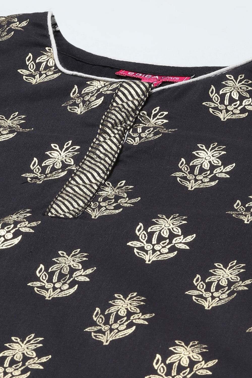 Turquoise Cotton Straight Printed Kurta Patiala Salwar Suit Set image number 1