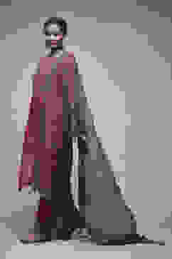 Red Cotton Straight Suit Set image number 3