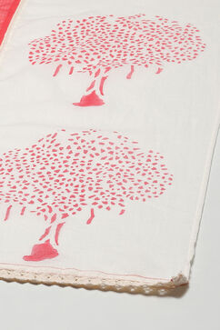Coral Cotton Asymmetric Solid Kurta Churidar Suit Set image number 3
