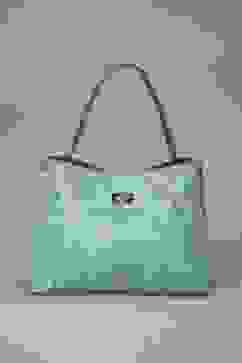 Green PU Tote Bag image number 1