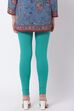 Teal Cotton Blend Solid Anklets image number 5
