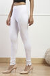 Camel Cotton Blend Solid Churidar image number 2