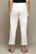 Beige Cotton Blend Slim Pant image number 3