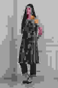 Indigo Cotton Printed Strappy Straight Kurta Set image number 2