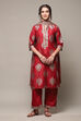 Sap Green Art Silk Straight Kurta Palazzo Suit Set image number 7