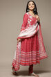 Indigo Cotton Anarkali Kurta Churidar Suit Set image number 5