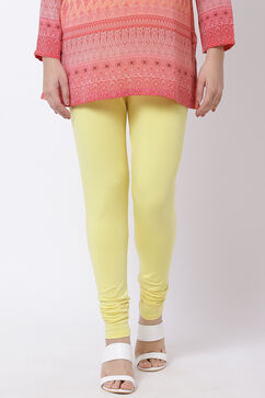 Yellow Cotton Lycra Churidar image number 0