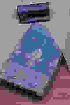 Blue Cotton Jamdani Unstitched Suit Set image number 0