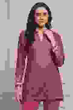 Pink Blended Printed Kurta image number 5