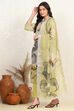 Wine Linen Blend Unstitched Suit Set image number 4