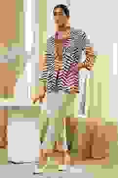 Orange Printed Straight Jacket image number 0