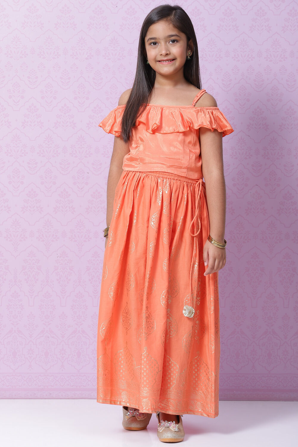 Berry Red Viscose Lehenga Set image number 6