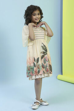 Beige Polyester Dress image number 4
