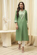 Pink Pure Cotton Printed Straight Kurta image number 0