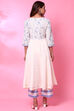 Off White Cotton Anarkali Kurta Palazzo Suit Set image number 8