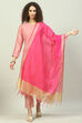 Fuschia Art Silk Yarndyed Dupatta image number 0