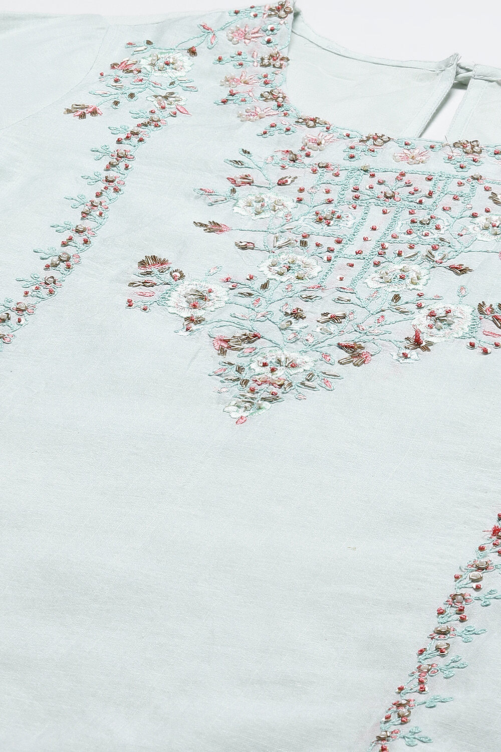 Pista Green Relaxed Kurta Garara Suit Set image number 1