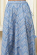 Blue Cotton Floral Strappy Straight Suit Set image number 2