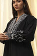 Black Cotton Printed A-Line Short Kurta image number 1