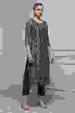 Blue Chanderi Blend Printed Embroidered Unstitched Suit Set image number 6