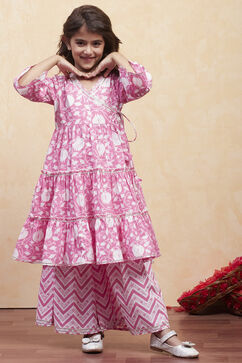 Pink Cotton Garara Set image number 6